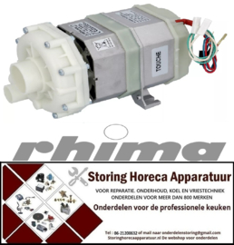 P278500525 - Naspoelpomp ingang ø 50mm uitgang ø 30mm type T7 230V 50Hz fasen 1 0,52kW vaatwasser RHIMA