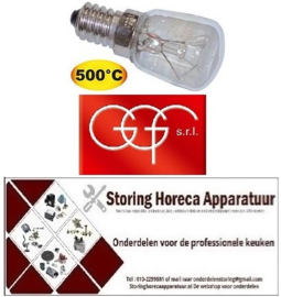 403359448 - Gloeilamp t.max. 500°C fitting E14 25W 240V ø 24mm voor pizzaoven GGF