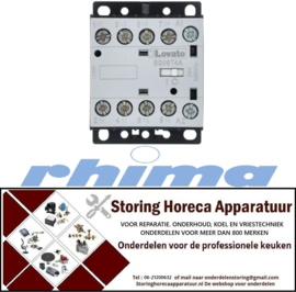 33010072681 - Relais AC1 20A 24VAC (AC3/400V) 9A/4kW hoofdcontact 4NO aansluiting schroefaansluiting RHIMA
