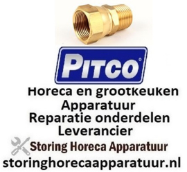 601PT00004632 - Fitting-Adapter, Messing voor friteuse PITCO