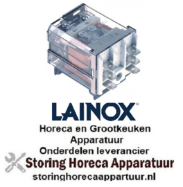 296380336 -Vermogensrelais FINDER 230VAC 16A 2NO aansluiting vlaksteker 6,3mm DIN-rail LAINOX