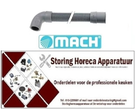 819530819 - Afvoerslang DN20 L 2500mm recht ø binnen 19mm recht ø buiten 24mm haaks ø binnen 22mm MACH TD9541