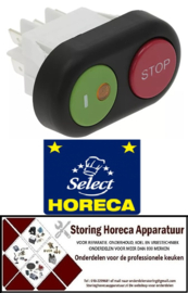 345700296 - Drukschakelaar inbouwmaat 30x22mm rood-groen voor snijmachine HORECA SELECT