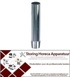 22151.5029 - Standpijp voor afvoer grootte 1½" werklengte 200mm totale hoogte 220mm AD ø 40mm messing verchroomd
