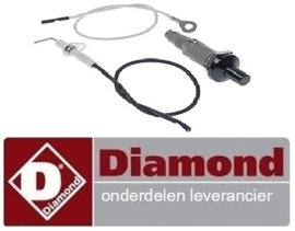 692E02215 - Service kit piëzo-ontsteker incl. ontstekingselektrode voor gasfornuis DIAMOND EUROPE : RF3G
