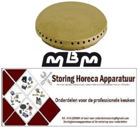 341105169 - Branderdeksel ø 76mm voor gasfornuis inbouwpositie binnen/enkel 3,5kW MBM G4S7