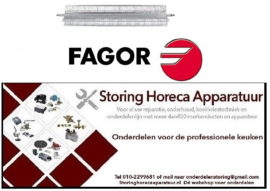 245417658 -Verwarmingselement 2000W 230V L 500mm B 86mm aansluiting vlaksteker 6,3mm FAGOR