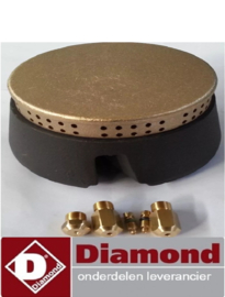 296KFB11S - Complete geëmailleerde branderset 11 kW voor gasfornuis DIAMOND G7/T4B15T