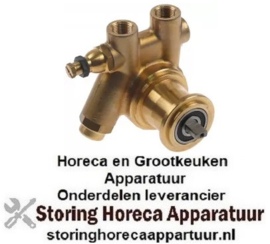 543500176 - Drukverhogings pompkop PO104X FLUID-O-TECH L 82mm 100l/h aansluiting 3/8" GAS met filter en bypass koper