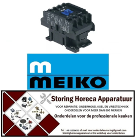 481380219 -Relais AC1 25A 230VAC (AC3/400V) 17A/7,5kW hoofdcontact 3NO hulpcontact 1NC Meiko
