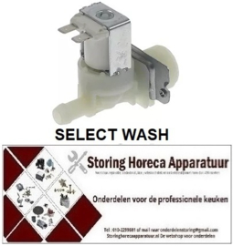 162240011 - Waterinlaat enkel recht kunststof ingang 3/4" 230VAC voor vaatwasser SELECT-WASH - SW503