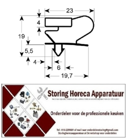 1819046 - Deurrubber op maat gemaakt 725mm x 1720mm 9046