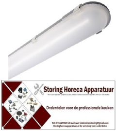 641LED52 - Led verlichtingsarmatuur 1500 mm 230 Volt voor hoge temperatuur -40 tot + 55 graden 52 Watt. voor horeca afzuigkappen