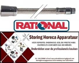 415530604 - Doucheslang aansluitingen 1/2" - 1500 mm RVS - RATIONAL
