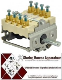 889301097 - Nokkenschakelaar 4 schakelstanden schakelvolgorde 0-1-2-3 16A as ø 6x4,6mm as L 21mm