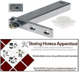 015690494 - Veerscharnier serie 175 inbouwpositie links/rechts torx L 75mm B 25,6mm H 100mm A 4mm B 11mm koelkast, vrieskast