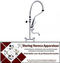 447545057 - Voorspoeldouche met tweegatsmengkraan bovendeel 1/2" met zwenkventiel aansluiting 1/2"