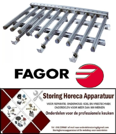 151103029 - Staafbrander 10-rijen L 600mm B 1150mm H 65mm kantel braadpan FAGOR
