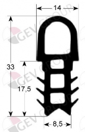 900061 - Deurrubber siliconen 625 x 485 mm