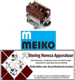 893380119 -Kleinrelais AC1 16A hoofdcontact 2NO/2NC aansluiting vlaksteker 6,3mm 230V Meiko