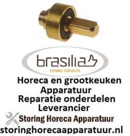 638526002 -Ventielhouder ø 16mm L 27mm koper as driehoekig D1 ø 10mm D2 ø 7mm- BRASILIA