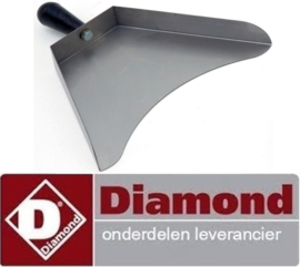 125PL/K - Supplementaire schep in R.V.S., thermische handvat DIAMOND