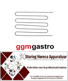 229A87RZ65005 - Verwarmingselement 2800 W 230 V L 680 mm totale lengte 795 mm voor pizzaoven GGM Gastro