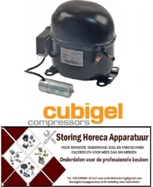 1813070034 -Compressor koelmiddel R404a/R507a type MX21FB_A 3/4HP cilinderinhoud 20,72cm³ CSR 220-240V H 220mm Cubigel