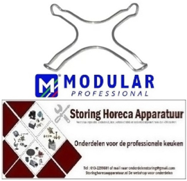 582.2100.50 - Verklein reduseerrooster L 260mm B 260mm staal verchroomd voor MODULAR