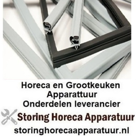 4759010 - Koeldeurrubber profiel 9010 op maat gemaakt met magneet L1 475mm L2 820mm Steekmaat