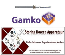 747417577 - Verwarmingspatroon 330W 230V ø 12mm L 240mm draad 3/8" kabellengte 1000mm universeel drankenkoeling  GAMKO -