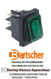 504347791 - Wipschakelaar inbouw groen 250V 20A  BARTSCHER