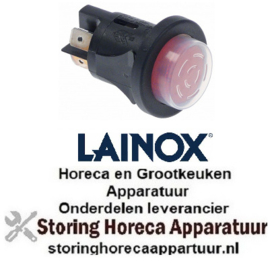 256348211 -Drukschakelaar tastend inbouwmaat ø25mm rond rood 1NO/signaallamp 250V 16A verlicht LAINOX