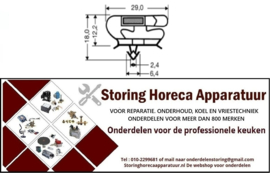 568198-ME - Koeldeurrubber met magneet 400 mm x 290 mm op maat gemaakt