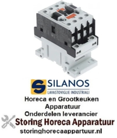 339380718-  Relais AC1 32A 230VAC (AC3/400V) 18A/7,5kW hoofdcontact 3NO hulpcontact 1NO SILANOS