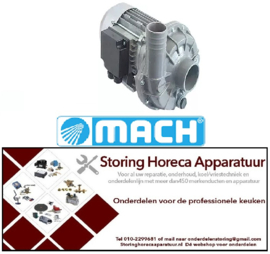 225500330 - Waspomp ingang ø 63mm uitgang ø 48mm type 1295.1409 230V 50Hz fasen 1 0,88kW 1,2PS L 305mm  voor vaatwasser MACH