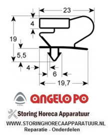 072902515 - Koeldeurrubber profiel 9046 B 377mm L 395mm steekmaat  ANGELO-PO