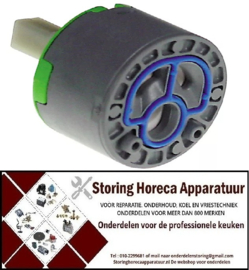 667541403 - Keramische kraan binnenwerk mengkraan 1-handel H1 30,5mm H2 40,5mm H3 62,5mm D1 ø 47mm D2 ø 25,8mm met 2 beveiligingsstiften