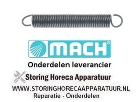 03080001359 - Trekveer ø 40mm totale lengte 283mm draad ø 5mm vaatwasser  MACH MS900E