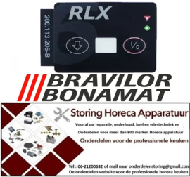 867531059 - Bedieningsfolie passend voor BONAMAT L 74mm B 55mm knoppen 2 voor model 6 Bravilor