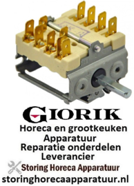 175300166 -Nokkenschakelaar 2 schakelstanden 4NO schakelvolgorde 0-1 16A as ø 6x4,6mm as L 23mm Giorik