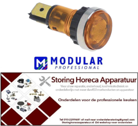 473359290 - Signaallamp ø 12mm 400V geel  voor apparatuur MODULAR