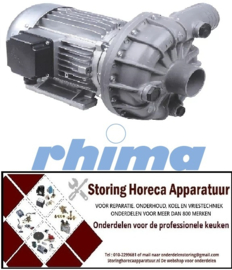 624499139 - Waspomp ingang ø 62mm uitgang ø 62mm type 2275.2722 230/400V 50Hz fasen 3 2,6kW vaatwasser RHIMA
