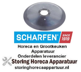 126697468 - Rondmes AD ø 301mm afname ø 55mm 4 gaten ID ø 254mm H 22,5mm  SCHARFEN