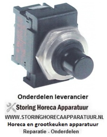 998346583 - Drukschakelaar inbouw ø 12mm zwart 1NO, 250V, 6A aansluiting vlaksteker 4,8mm