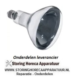 833360623  - Infraroodwarmtelamp fitting E27 240V 300W ø 125mm transparant hardglas