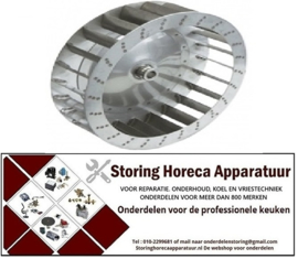 916601243 - Ventilatorblad D1 ø 220mm - H1 78mm - messen 12 - D2 ø 11mm - D3 ø 16mm - H2 29mm
