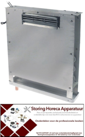 257750441 - Verdamper L 380mm H 425mm dikte 70mm inbouwpositie zijdelings 130m³/h - 1,9m/s