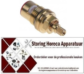 425548424 - Keramisch kraan binnenwerk draad 1/2" rotatiehoek 180° warm water H1 21,7mm H2 29mm H3 7mm D1 ø 18,6mm
