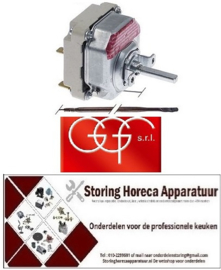 547375132 - Thermostaat instelbereik 50-500°C 3-polig 3NO 16A voeler ø 4mm voeler L 228mm GGF